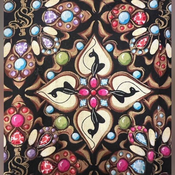 Baby Phat medical scrub top black cat printed short sleeves - Picture 7 of 7